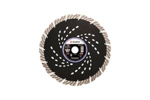 Runde Diamanttrennscheibe TSHB DIA LS mit segmentiertem Rand für präzise Schnitte in harten Materialien.