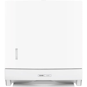 Weißer Faltpapierspender mit Panel und Schloss