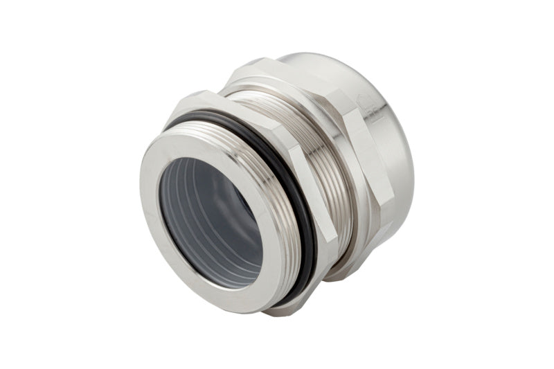 Kabelverschraubung KBLVSHR MS aus Messing mit metrischem Gewinde und integrierter Dichtung.