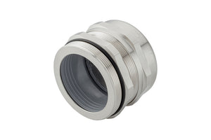 Metrische Kabelverschraubung aus Messing mit Dichtlippe für sicheren Kabeldurchlass.