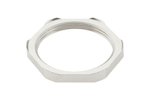 Metrische Gegenmutter MU 6KT aus Stahl mit 6-Kant-Form und korrosionsbeständiger Oberfläche.