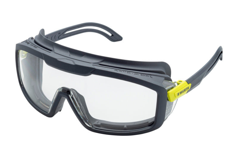 Klare Schutzbrille SHTZBRIL-BOGARDUS-KLAR mit ergonomischer Passform und Antibeschlag-Technologie.