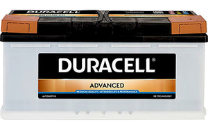 STARTBATT Duracell Advanced DA110 battery pack with multiple units visible in packaging.