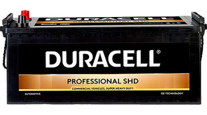 STARTBATT Duracell Professional DP225SHD battery in black and orange casing with terminals visible