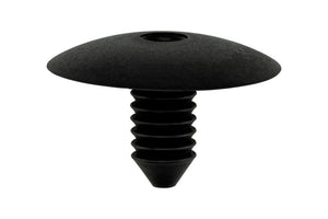 Schwarzer Tannenbaumclip "Opel KST" mit 27,5 mm Durchmesser, verpackt in 100 Einheiten.