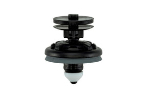 Schwarzer INVERKLDCLIP für VW und Audi, 100 Stück Verpackung sichtbar.