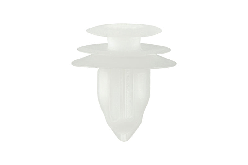 Transparent clip for Toyota vehicle, pack of 25 units, small plastic fasteners visible