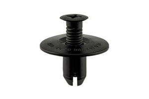 Schwarzer Schraubniet aus PA66 mit einem Durchmesser von 8,5 bis 8,7 Millimeter.