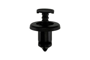 Black screw rivets in a pack of 25 units for Renault vehicles.