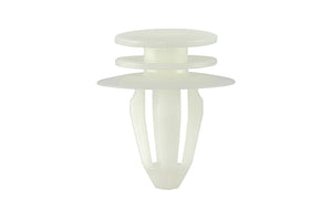 Green plastic clips for securing items, suitable for 8.0 to 8.2 mm diameter.