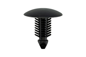 Schwarzer Tannenbaumclip aus PA6 für 8-9 mm Durchmesser, 25 Stück pro Packung.