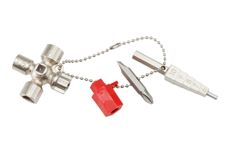 Kompakter Schaltschrank SCHALTSHRNKSHSL-UNIVERSAL-16IN1 mit 16 Funktionen und robustem Gehäuse.