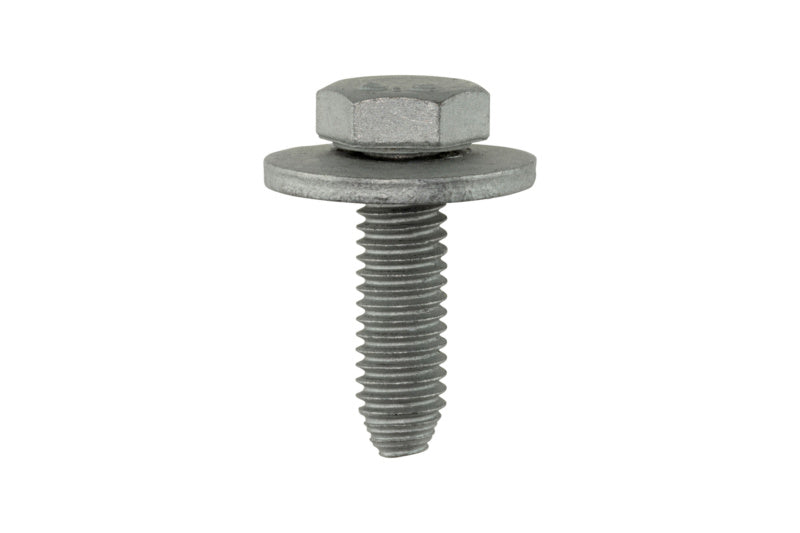 Schraube mit M6 Durchmesser, 20 mm lang, SW10 Sechskantkopf und korrosionsbeständiger Beschichtung.