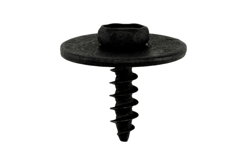 Sechskantschraube mit integrierter Scheibe, 17 mm lang und 5 mm Durchmesser, in Verpackung mit 100.