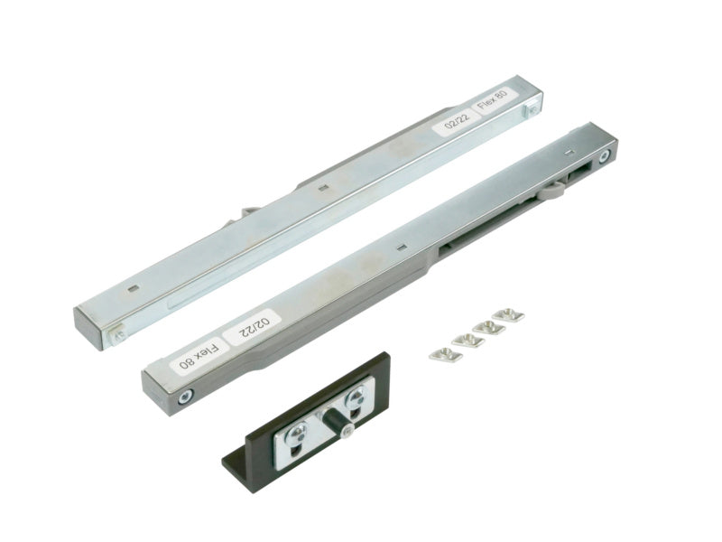 Schiebetürbeschlag-Set mit Dämpfungselementen für Zimmertüren in zeitlosem Design