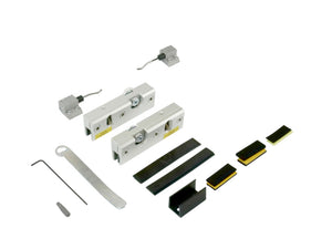 Moderner Schiebetürbeschlag für Zimmertüren mit robustem, langlebigem Design in Grau