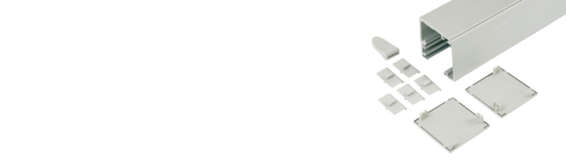 Moderner Schiebetürbeschlag für Zimmertüren bis 50 kg mit verstellbarer Bauweise und eleganter Oberfläche