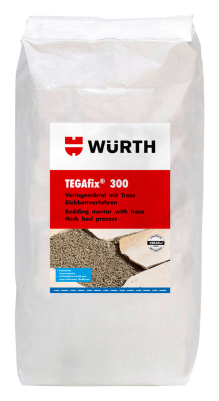 Verlegung und Kleben-MOERT-(TEGAFIX 300)-TRASS-DICKBETTVERF     Verpackungsinhalt    24 Einheit