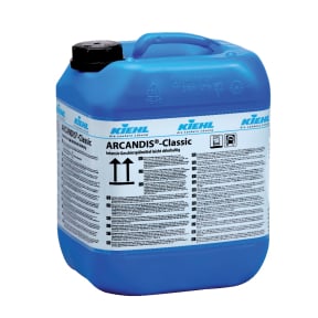 Arcandis Classic 10L Kanister aus robustem Kunststoff mit Ausgießer und Tragegriff in Blau.