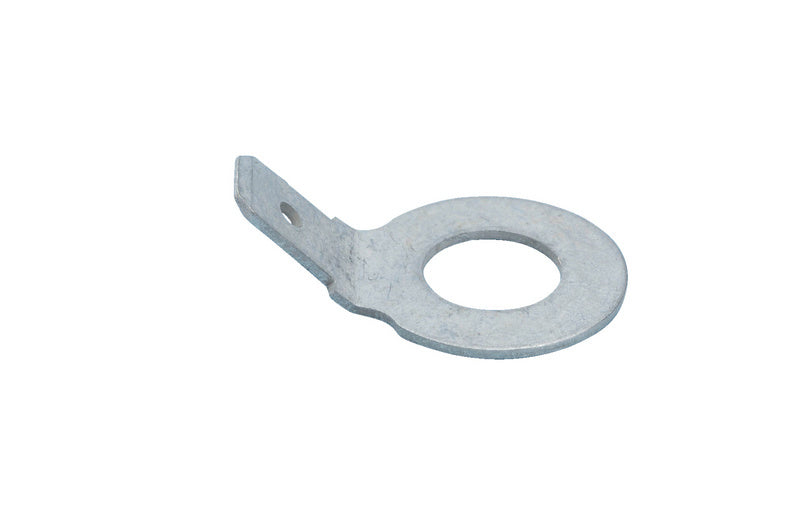 Bundle of 100 FLSTE-(SN)-6,3X0,8-D8,4MM metal connectors with silver finish