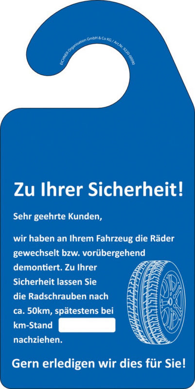 Räder Kfz Zubehör- SPGLANHAENG-F.RADWE     Verpackungsinhalt    100 Einheit