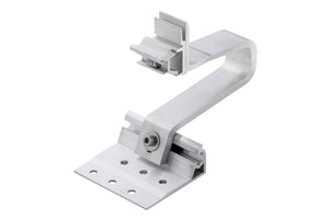 Set mit 20 Aluminium-Dachhaken für Solaranlagen, verstärkt und wetterbeständig.