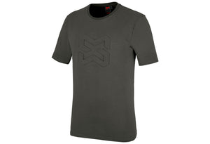 Moosgraues Arbeitsshirt T-SHIRT X-FINITY mit modernem Schnitt und praktischen Taschen.