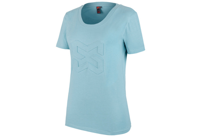 Damen-Arbeitsshirt LADY X-FINITY in Himmelblau mit taillierter Passform und Rundhalsausschnitt