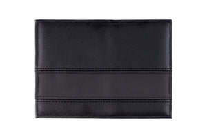 Black unprinted map folder with mixed materials, packaged in sets of 50 units.