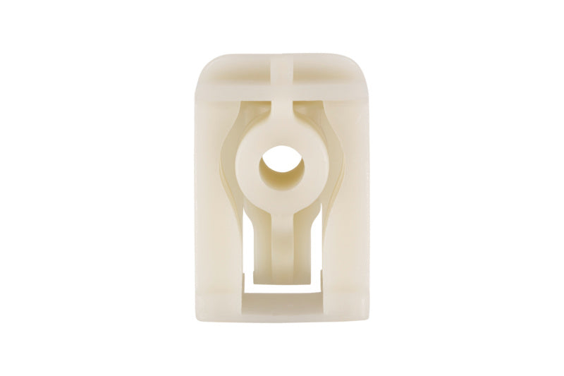 Weißer Kunststoffverbinder MU-BL-KST-PA6 mit 25 Einheiten, rechteckig und kompakt.