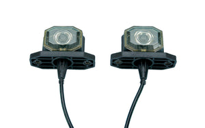 Zwei flexible LED-Leuchten LEUCHT-UMRISS-II mit 24V Betriebsspannung für Handwerkerbedarf.