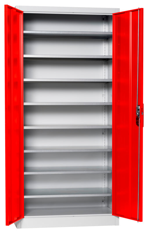 Flügeltürenschrank Lagerbox-FLGTRSHRNK-VOLLBL-SLB-FB522-RAL3020     Verpackungsinhalt    1 Einheit