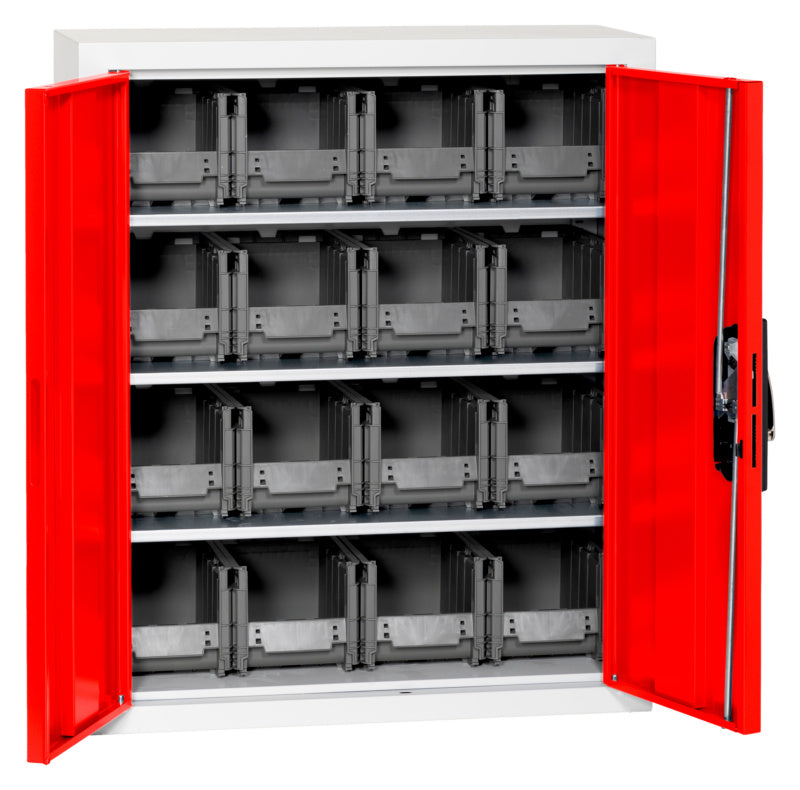 Flügeltürenschrank Lagerbox-FLGTRSHRNK-LGRBOX-SLB-FB306-BOX-RAL3020     Verpackungsinhalt    1 Einheit