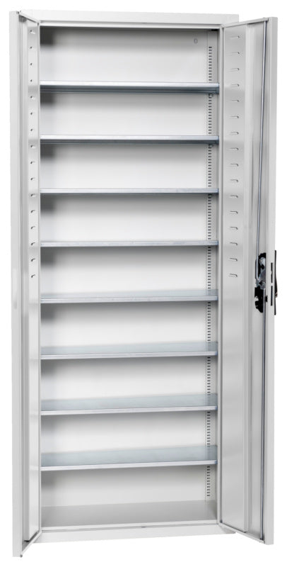 Flügeltürenschrank Lagerbox-FLGTRSHRNK-LGRBOX-SLB-FB311-RAL7035     Verpackungsinhalt    1 Einheit