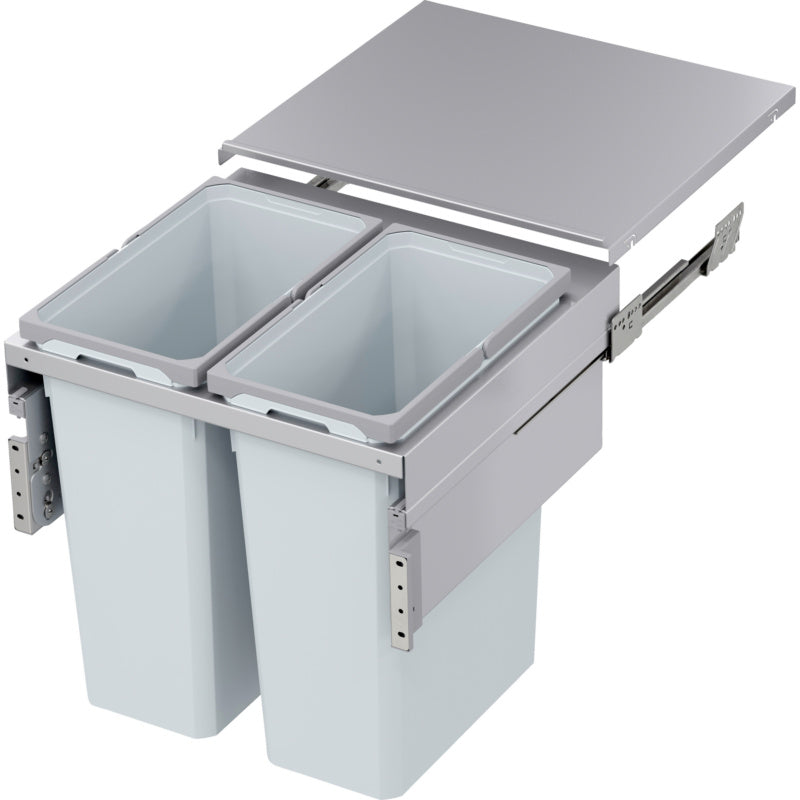 Mülltrennsystem mit mehreren Abteilen zur einfachen Trennung von Abfällen in der Küche.