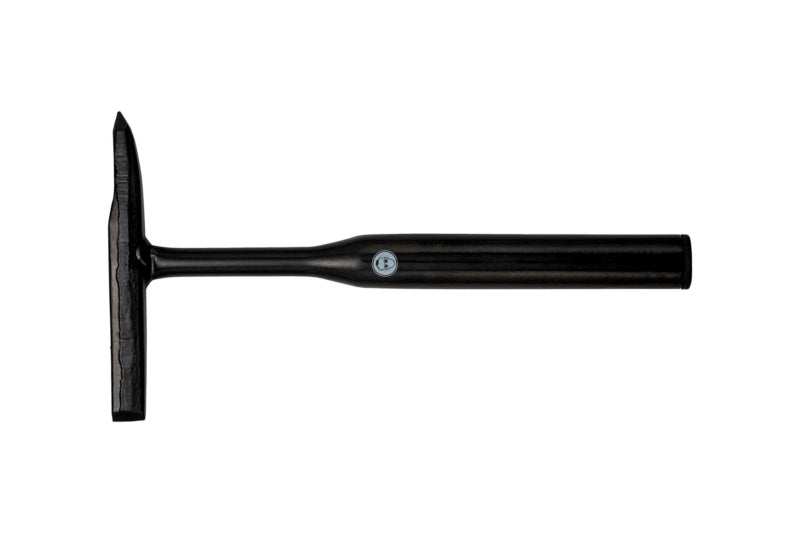 Schweißerhammer mit 400g Gewicht, gehärteter Stahlkopf und ergonomischem Griff nach DIN 5133.