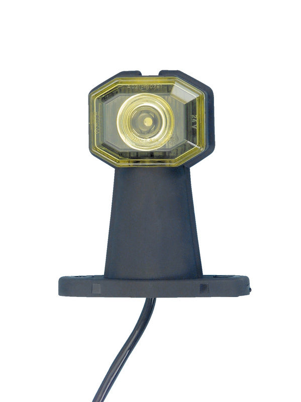 LED-Leuchtumriss in kurzer Bauform, geeignet für 24V Betrieb, robust und energieeffizient.