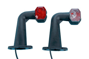 Zwei 24V LED-Lampen mit 90-Grad-Ausstrahlung und innovativem Leuchtumriss.