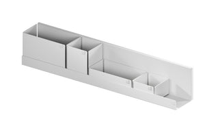 Modulares Regalsystem mit robusten Regalen zur Aufbewahrung von Werkzeugen und Materialien.