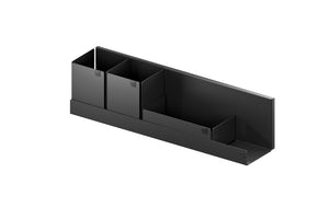 Robustes, modulares Regalsystem mit mehreren Ebenen zur Aufbewahrung von Handwerkerbedarf.