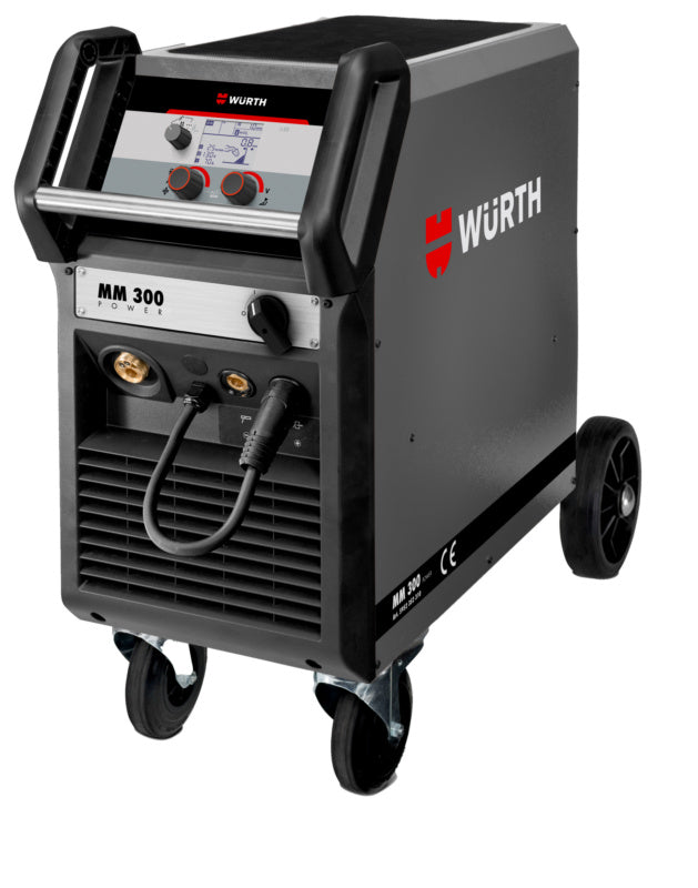 Schweißanlage für MIG und MAG Schweißen mit Steuergerät und Schlauchpaket sichtbar