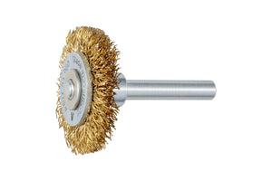 Schaftrundbürste für Bohrmaschinen mit langlebigen Borsten und ergonomischem Design.