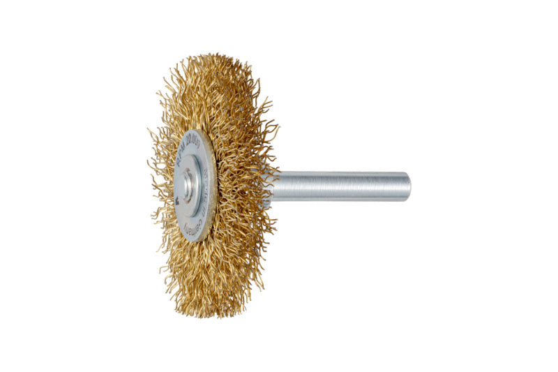 Schaftrundbürste für Bohrmaschinen mit robusten Borsten zur Reinigung und Politur von Oberflächen