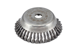 Kegelbürste für Freischneider mit kegelförmigen Borsten zur Reinigung schwer zugänglicher Stellen