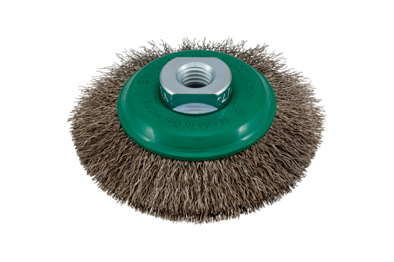 Kegelbürste KGLBURST mit konischer Form und robusten Metallborsten für Schleif- und Reinigungsarbeiten.