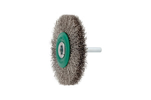 Schaftrundbürste Bohrmaschine SHFTRDBURST mit ergonomischem Griff und Wechselaufsätzen für verschiedene Anwendungen.