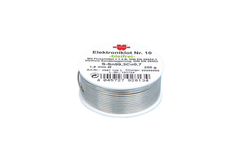 Set mit Elektronikbauteilen, einschließlich Widerständen, Dioden und Mikrocontrollern.