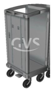 Graues Abfallmodul ohne Griff, geeignet für Mülltrennung und platzsparende Nutzung.