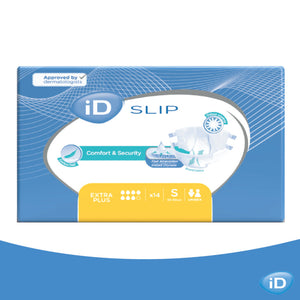 Orangener iD Slip Extra Plus Größe S, 14 Stück, atmungsaktiv und elastisch.
