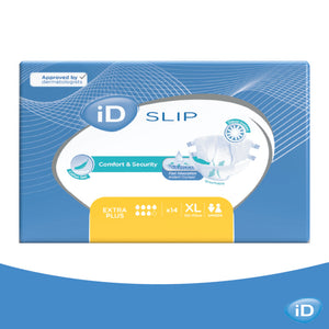 iD Slip Extra Plus in Größe XL, orange, mit anatomischer Form und elastischem Bund.
